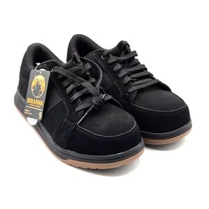 Brahma Men's 9 Black Steel Toe Work Shoes Low Top Boots Slip Oil Resistant